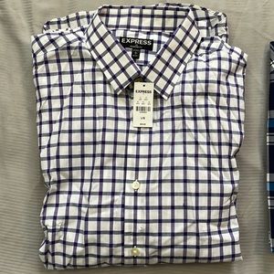 NWT Mens Express modern fits dress shirts lot of two
